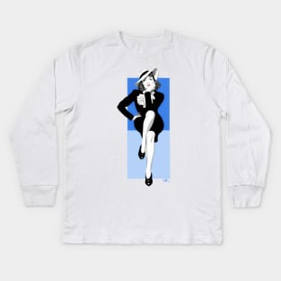 Marlene Dietrich Kids Long Sleeve T-Shirt